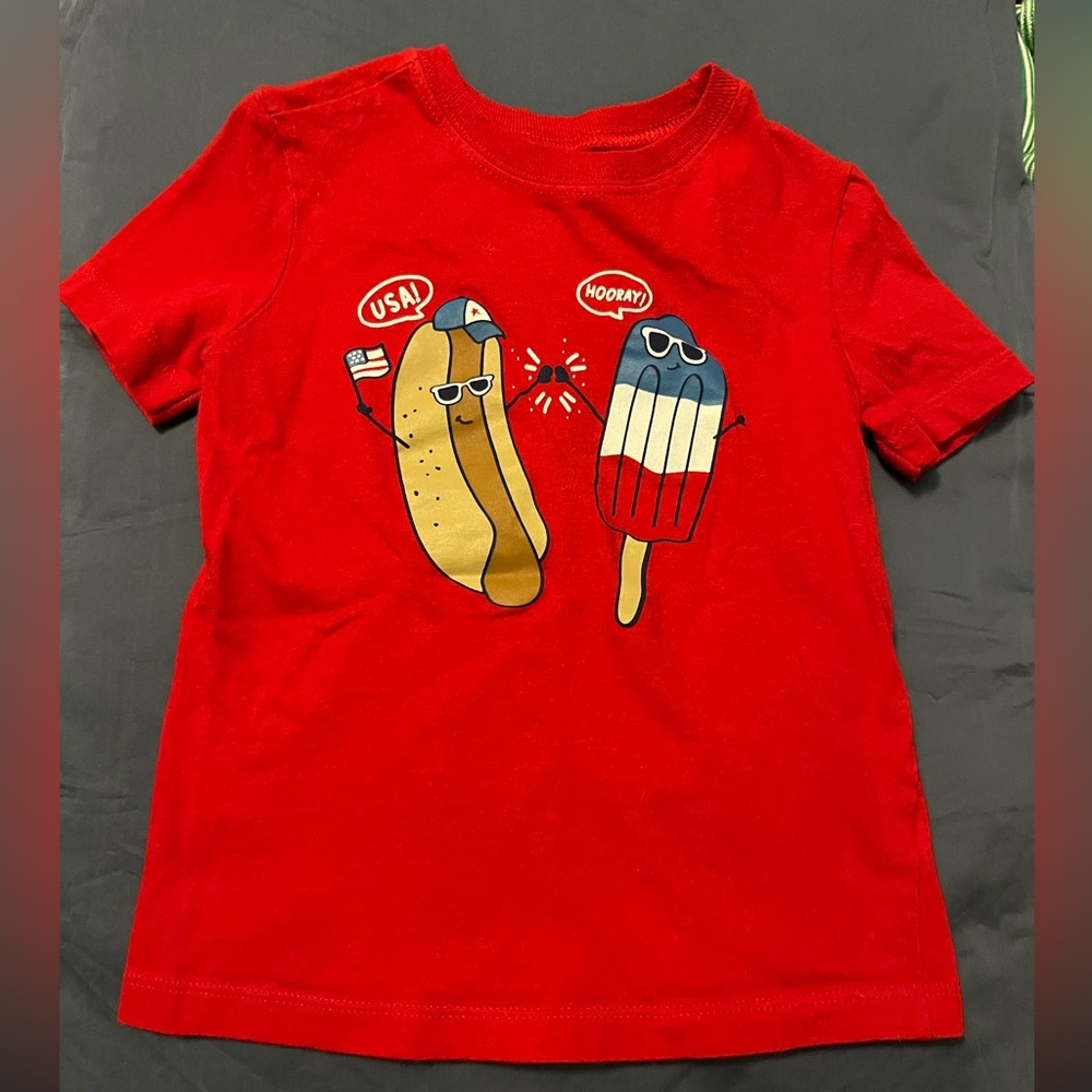 Carter’s red/white/blue character t-shirt size 24 months